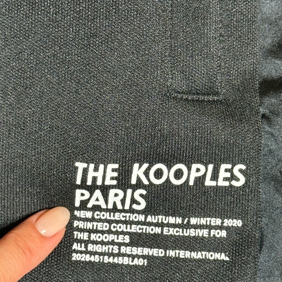 The Kooples Black Joggers With Satin Trim Men’s Size Medium - Picture 13 of 13